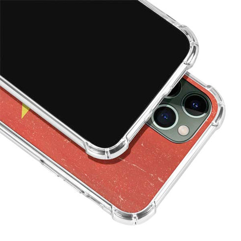 Vietnam Flag Distressed iPhone 12 Pro Max Clear Case